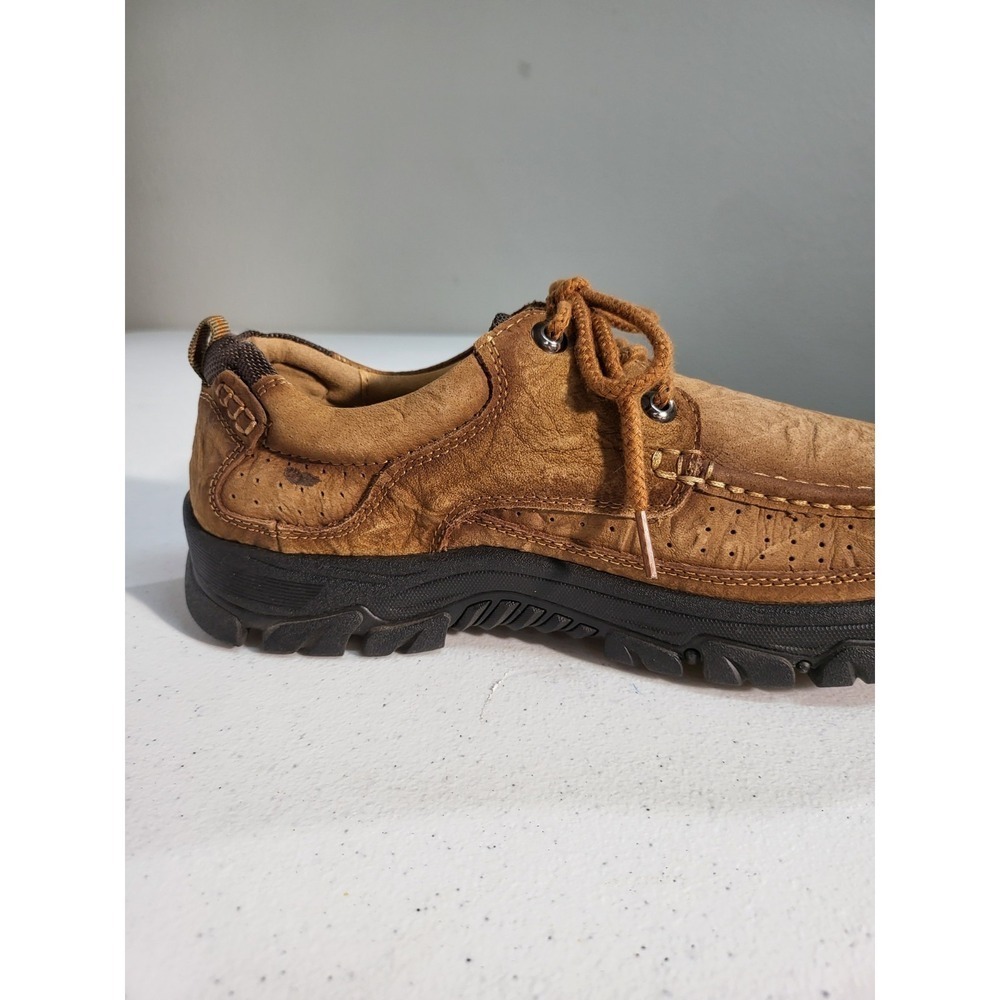 Fashion Men's Hiking‎ Shoes Leather Sneakers Anti Slip Outdoor  Loafers - Picture 12 of 12